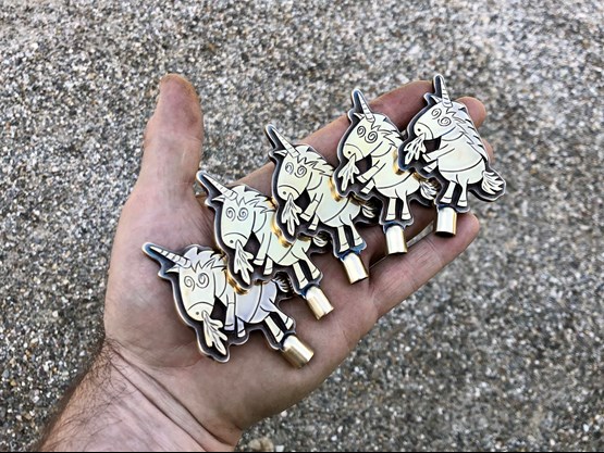 the limited edition of Tré Cool's unicorn keys