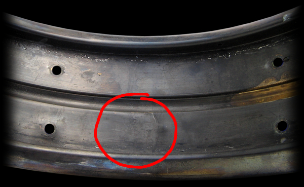 5x14 Ludwig & Ludwig two-piece heavy brass shell 20s - two halves rolled and spun - joined at the center bead with the vertical seams opposed.