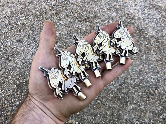 the limited edition of Tré Cool's unicorn keys