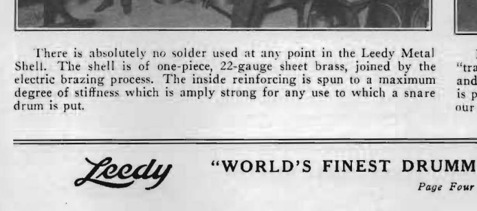 Leedy Indianapolis Drum Topics - April 1929 - page 4